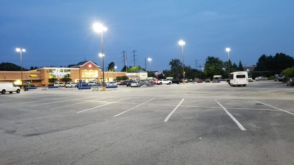 LED lighting for retail grocery parking lot Atlanta